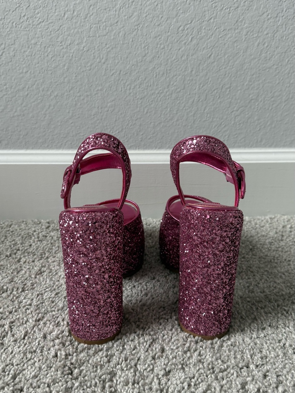 Steve Madden Sweets Pink Glitter Shoes - Picture 8 of 12